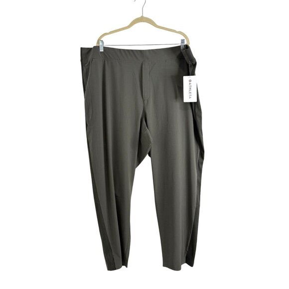 Athleta Pants - Athleta Brooklyn Ankle Pant Olive Green Elastic Waistband Womens Size 24 NEW